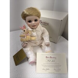 1989 Georgetown Collection BABY BUNTING #NB 2953 Terri DeHetre EASTER BUNNY DOLL